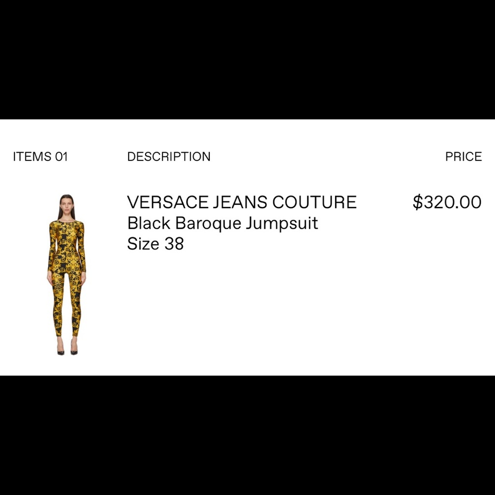 Versace jean couture jumpsuit